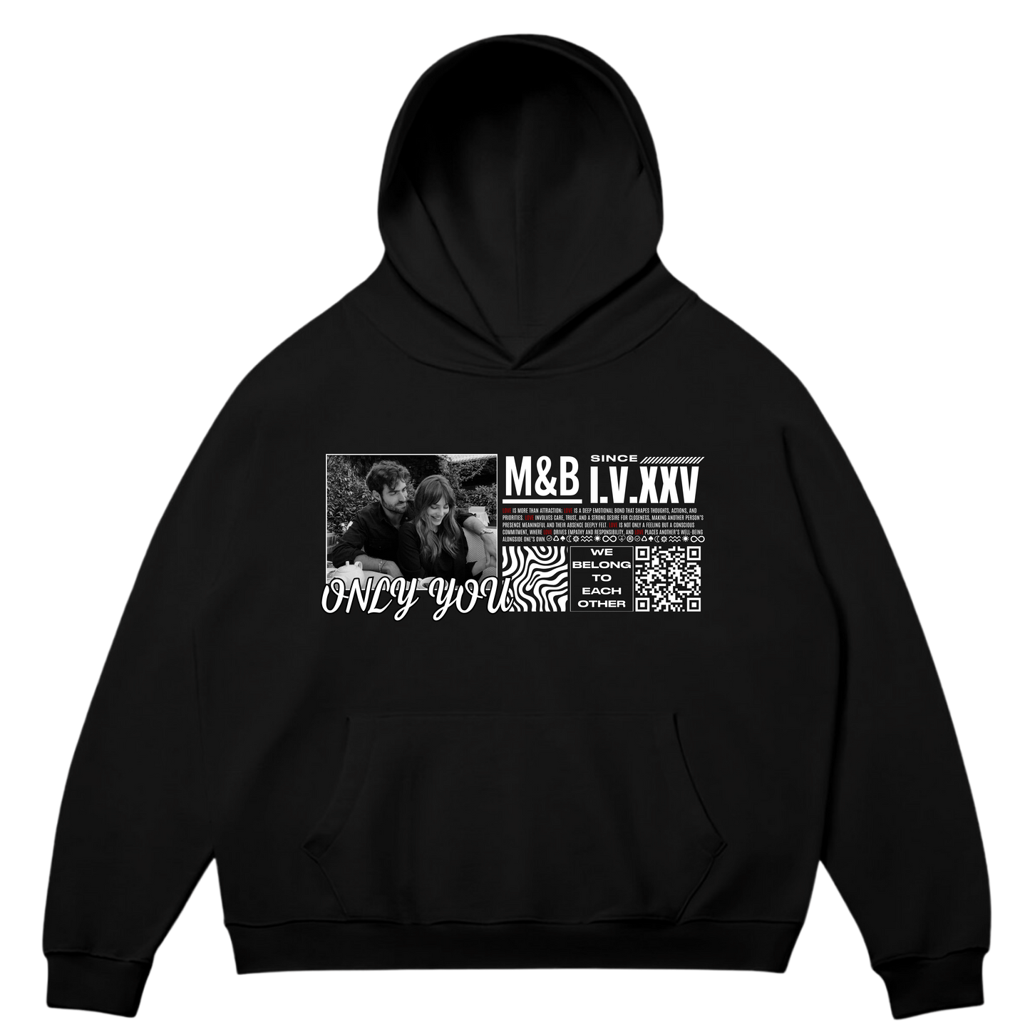 CODALY™ Kişiye Özel QR Tasarım Hoodie #1