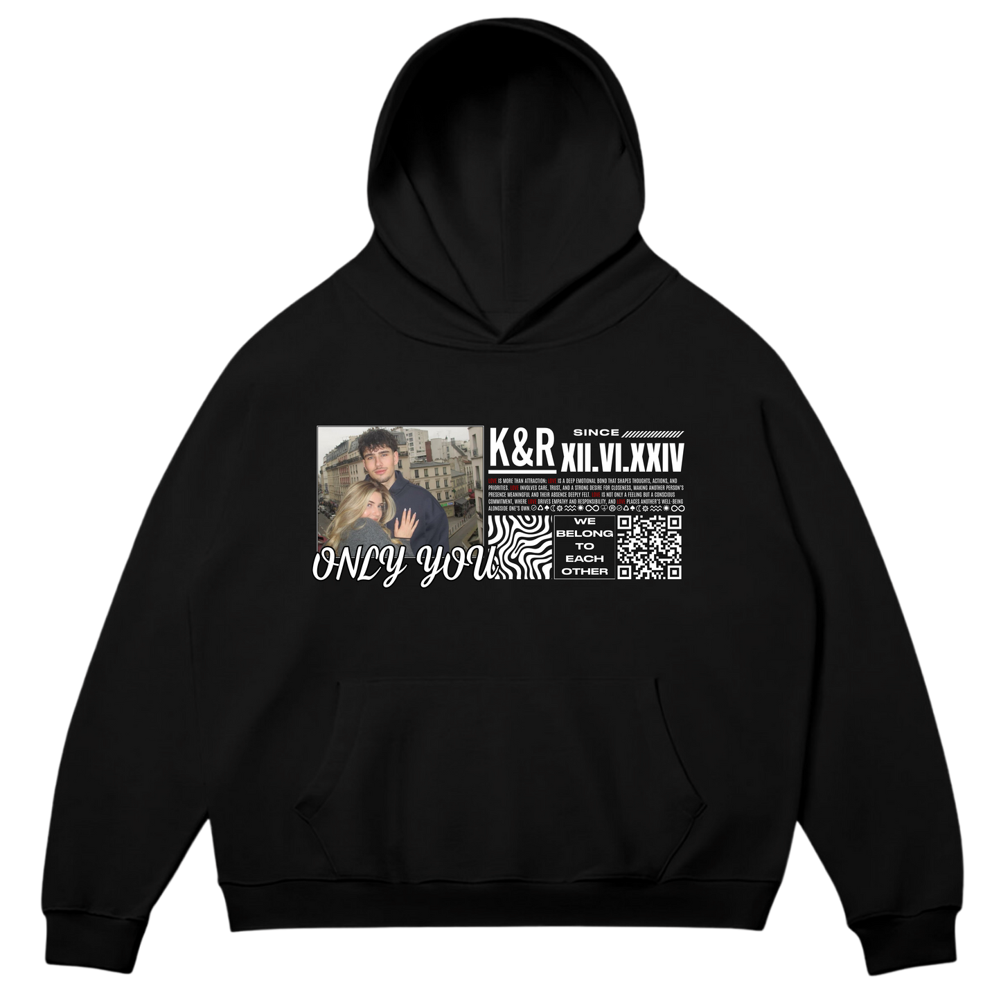 CODALY™ Kişiye Özel QR Tasarım Hoodie #1