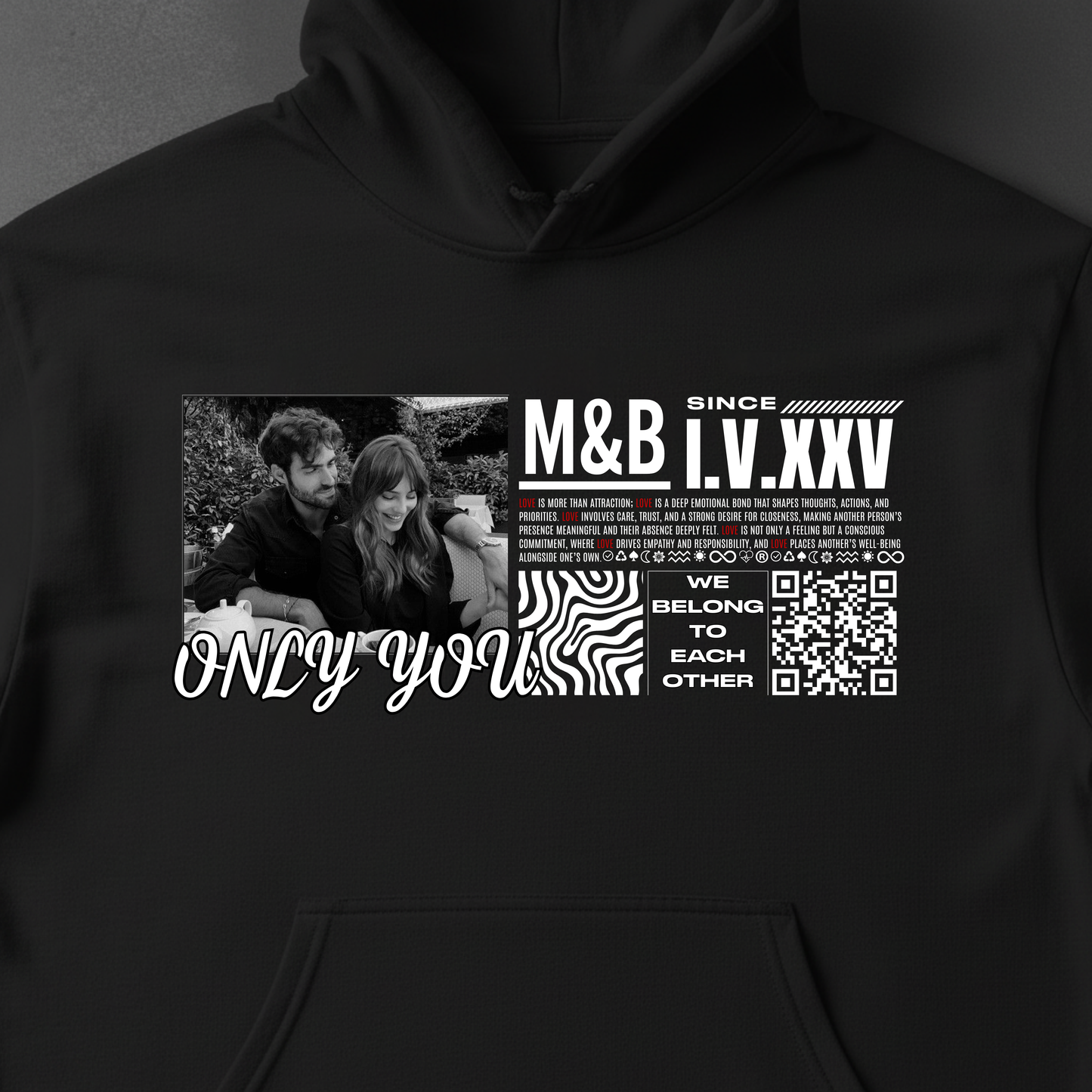 CODALY™ Kişiye Özel QR Tasarım Hoodie #1