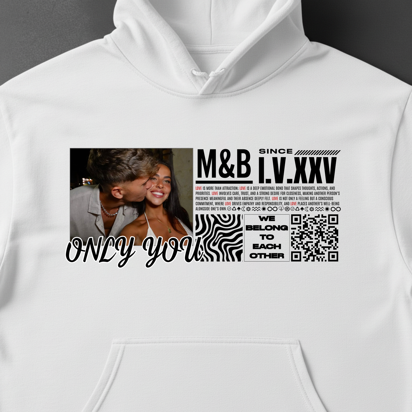 CODALY™ Kişiye Özel QR Tasarım Hoodie #1